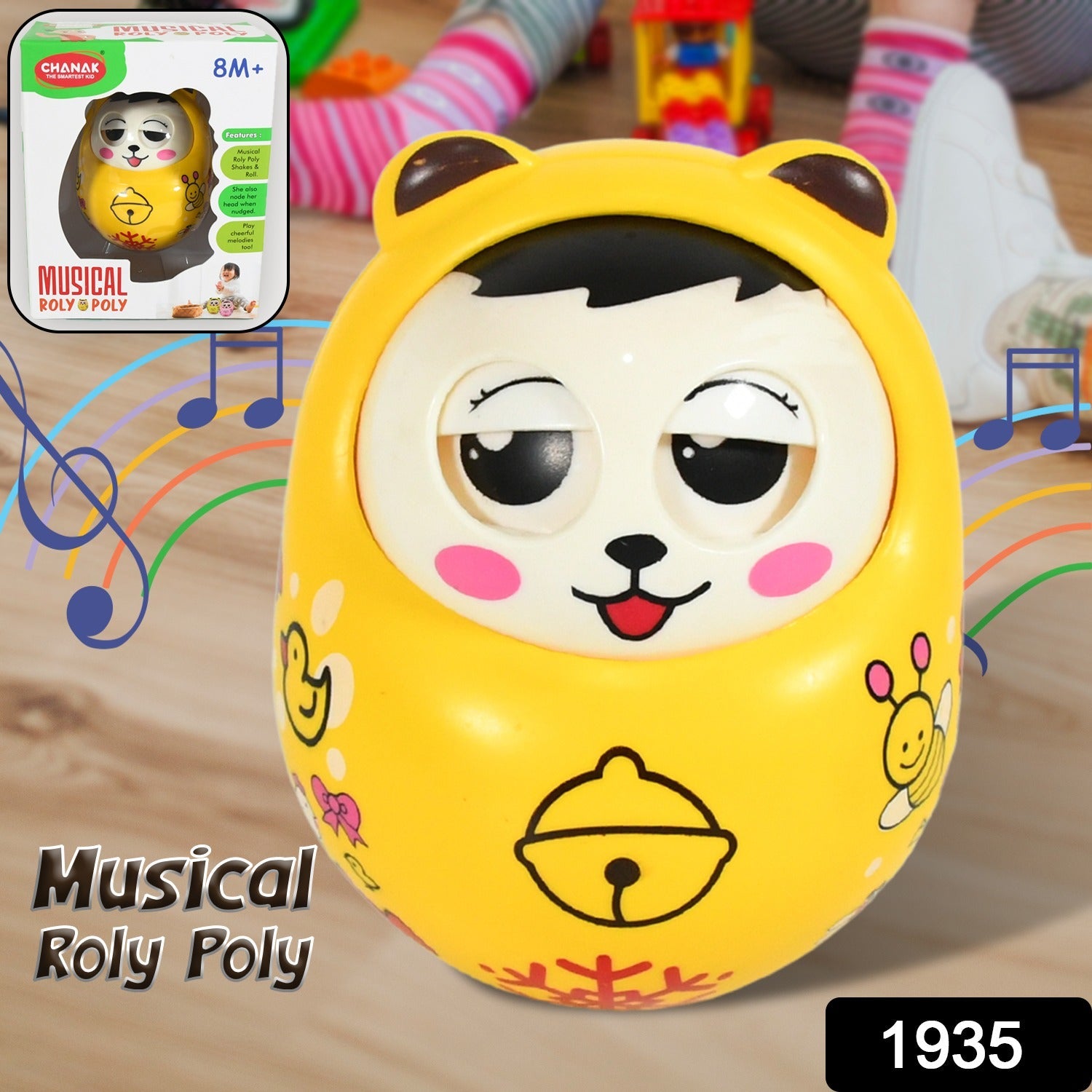 Musical Roly Poly Toys for Baby | Push and Shake Wobbling Toy with Music | Tumbler Doll Toy for Babies | Sound Balancing Doll Toys for Baby Boys, Girls 8+ Months Multicolor (1 Pc) Musical Roly Poly Toys for Baby | Push and Shake Wobbling Toy with Music | Tumbler Doll Toy for Babies | Sound Balancing Doll Toys for Baby Boys, Girls 8+ Months Multicolor (1 Pc)
